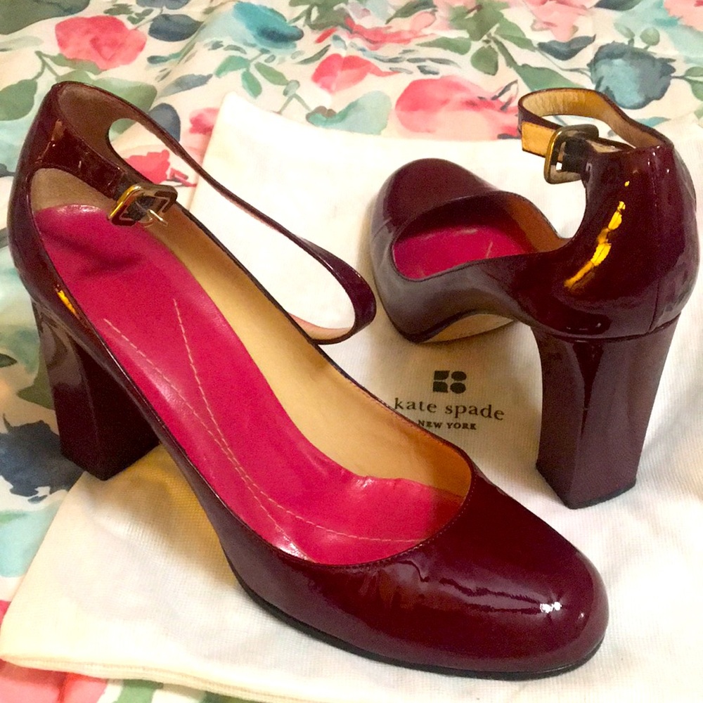 Kate Spade burgundy heels sz 8.5